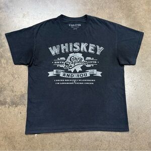 Chris Stapleton Whiskey and You Distressed Vintage Graphic Tee